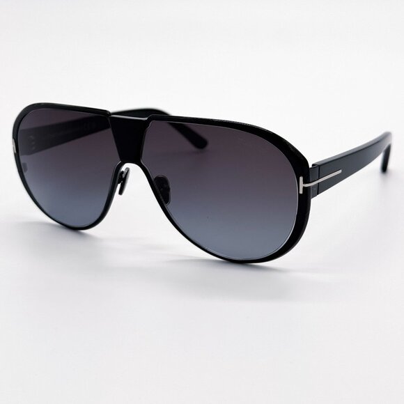 NEW TOM FORD SUNGLASSES VINCENZO TF1072 01B BLACK UNISEX EYEWEAR FT1072/S 01B main image 7